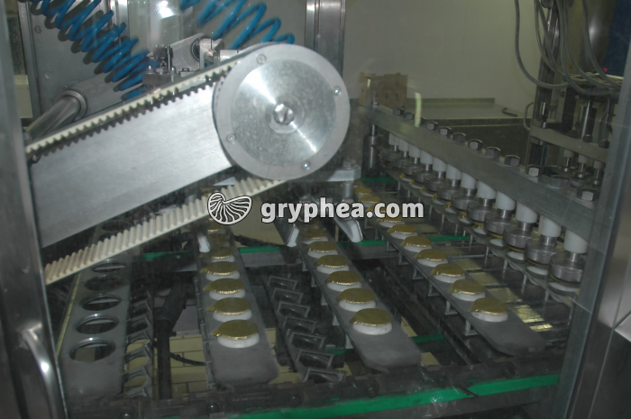 Fabrication des yaourts - Mise en place des pots vides - gryphea.com